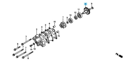 HONDA CR250R 1997-2007 Genuine Water Pump Gear 19240-KZ3-J20 OEM