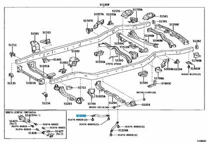 TOYOTA LEXUS Genuine Front Suspension Member Bracket Right 51225-35040 OEM
