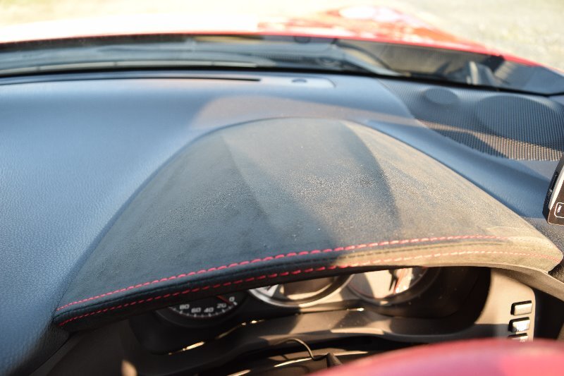 TOYOTA 86 GT86 SCION FR-S ZN6 Genuine Cluster Visor Meter Hood Red Stitch OEM