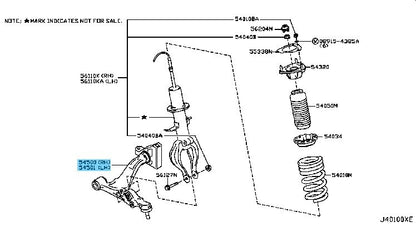 NISSAN GT-R R35 2010-2011 Genuine Front Lower Control Arm RH & LH Set OEM