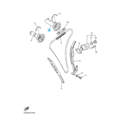 YAMAHA WR250F 2007-2009 2011-2013 Genuine Camshaft Assy No.1 5UM-12170-10-00