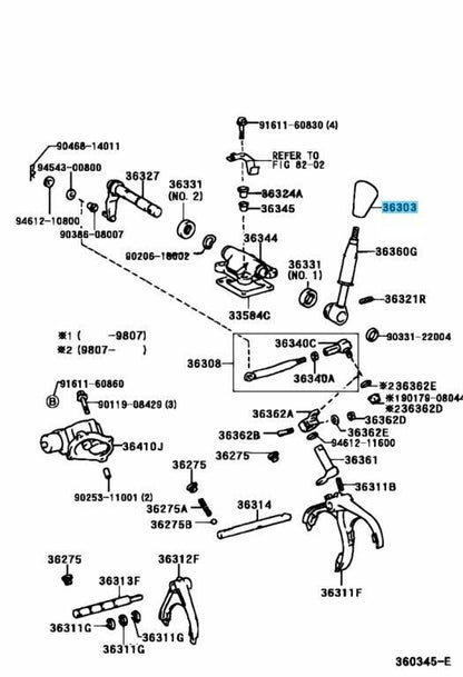 TOYOTA LAND CRUISER LX450 LX470 Genuine Transfer Shift Knob 36303-60240-C0 OEM