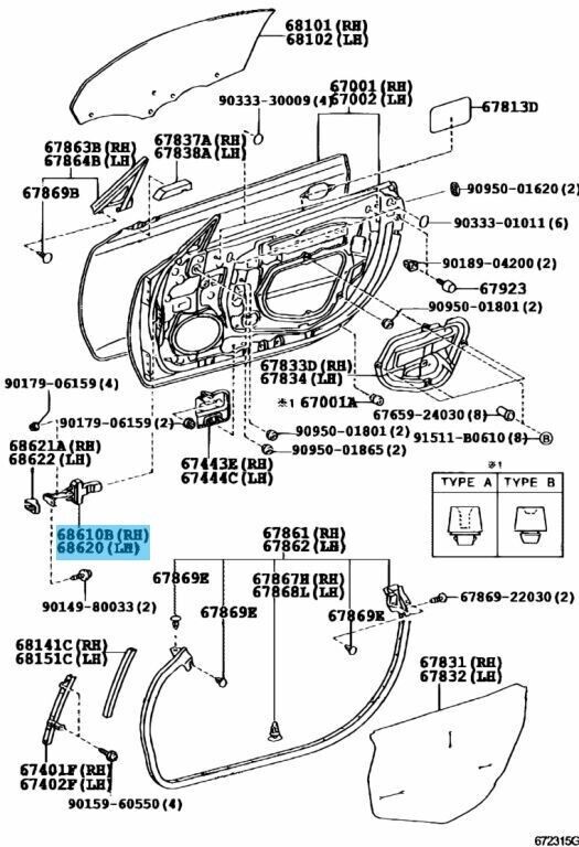 TOYOTA LEXUS SC430 UZZ40 02-10 Genuine Front Door Check Assy RH & LH Set OEM