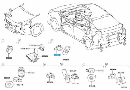 TOYOTA PRIUS ZVW5# 16-22 Genuine Front Side Ultrasonic Sensor 89341-58070-B0