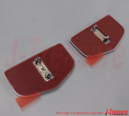 NISSAN SKYLINE R33 93-98 Genuine Front Fender Emblem Red "GT" 63896-15U00 x2 Set