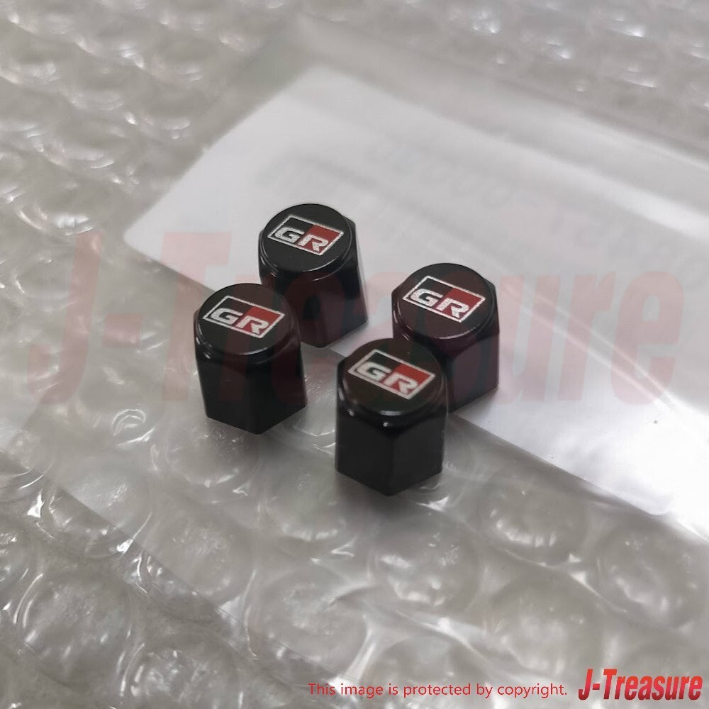 TOYOTA Genuine GAZOO RACING GR SPORT Tire Air Valve Cap 4pcs Set 08457-00090 OEM