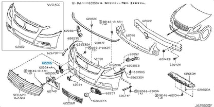 NISSAN INFINITY G25 11-12 G37 10-13 V36 SEDAN Genuine Fog Lamp Trim Panel RH OEM