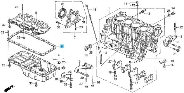 HONDA CR-V RD1 RD2 1997-2001 Genuine Oil Pan Packing 11251-P30-004 OEM