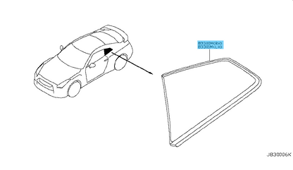 NISSAN GT-R R35 '11-23 Genuine Rear Quarter Glass Window RH & LH Set OEM