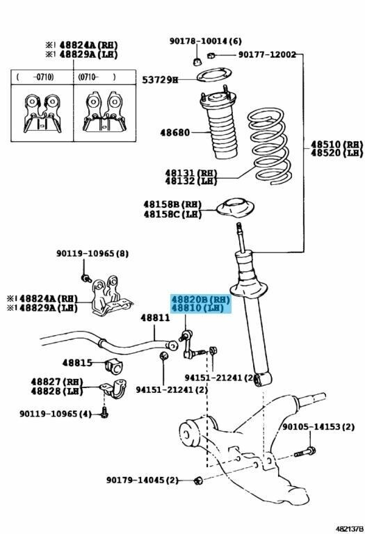 TOYOTA LEXUS IS F IS250 IS350 Genuine Front Stabilizer Link Right & Left Set OEM