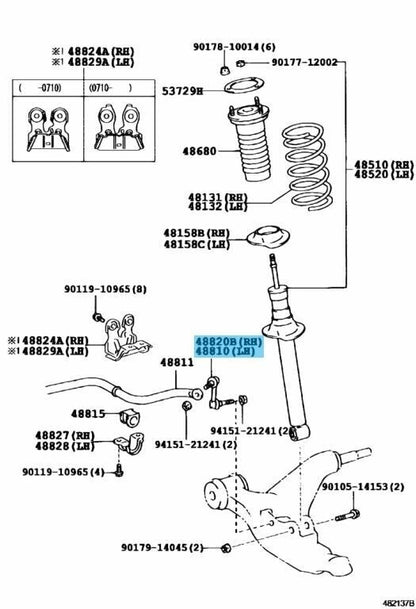 TOYOTA LEXUS IS F IS250 IS350 Genuine Front Stabilizer Link Right & Left Set OEM