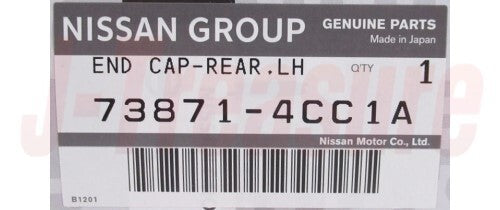 NISSAN ROGUE T32J 2018-2020 Genuine Roof Rack End Cap Rear LH 73871-4CC1A OEM