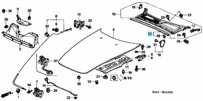 HONDA S2000 S2K AP1 AP2 2000-2009 Genuine Hood Seal Rubber 74143-S2A-000 OEM