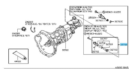NISSAN KING CAB D21 1986-1992 Genuine Z20 M/T Speedometer Pinion Assy (20T) OEM