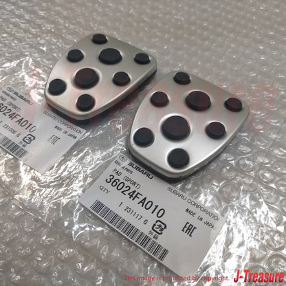 SUBARU IMPREZA WRX STI GDF 04-06 Genuine Aluminum Clutch & Brake Pedal Pad Set