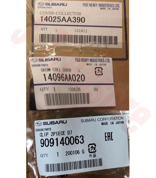 SUBARU LEGACY tS BMM 12- Genuine Engine Cover End Plastic & Grommet Clip Set OEM