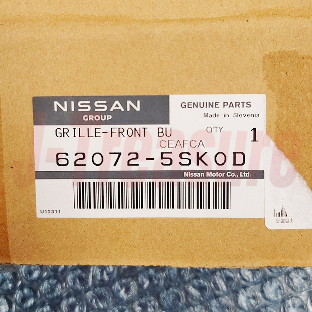NISSAN LEAF ZE1'18-22 Genuine Front Bumper Center Grille 62072-5SK0D OEM