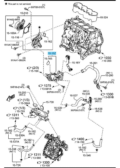 MAZDA CX-3 DK DK5FW DK8AW DKEFW Genuine Water Control Valve S550-15-16ZE OEM