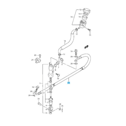 SUZUKI RM85L 2005-2009 2012 Genuine Rear Brake Hose 69480-03B70 OEM