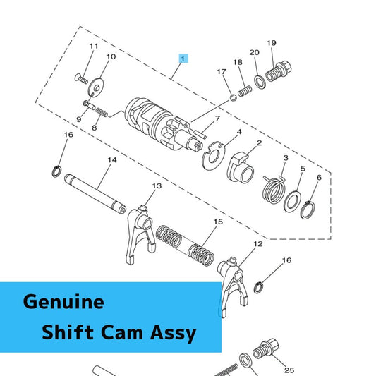 YAMAHA KODIAK 700 YFM70K 2016-2025 Genuine Shift Cam Assy 3B4-18540-21-00 OEM