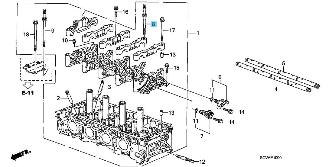 HONDA CR-V RD4 RD5 2002-2014 Genuine Head Cover Bolt A 90011-PNA-003 OEM