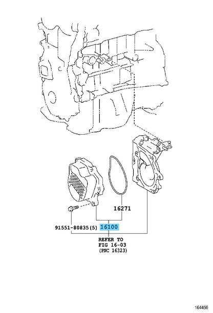 TOYOTA CAMRY AVV50 2012-2017 Genuine Engine Water Pump Assy 161A0-39025 OEM