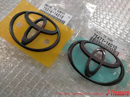 TOYOTA SUPRA JZA80 MK4 93-02 Genuine Emblem Badge Front & Rear Set Gunmetal OEM