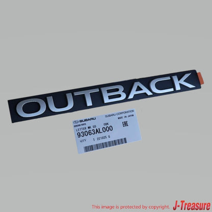 SUBARU OUTBACK BS# 2015-2021 Genuine Front Door Side Emblem "OUTBACK" 93063AL000