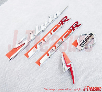 NISSAN SILVIA S15 Genuine Front & Side & Rear Emblem Badge Set of 5 OEM