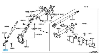 NISSAN 350Z Z33 03-09 Genuine Steering Lower Joint Assy 48080-AG30A OEM