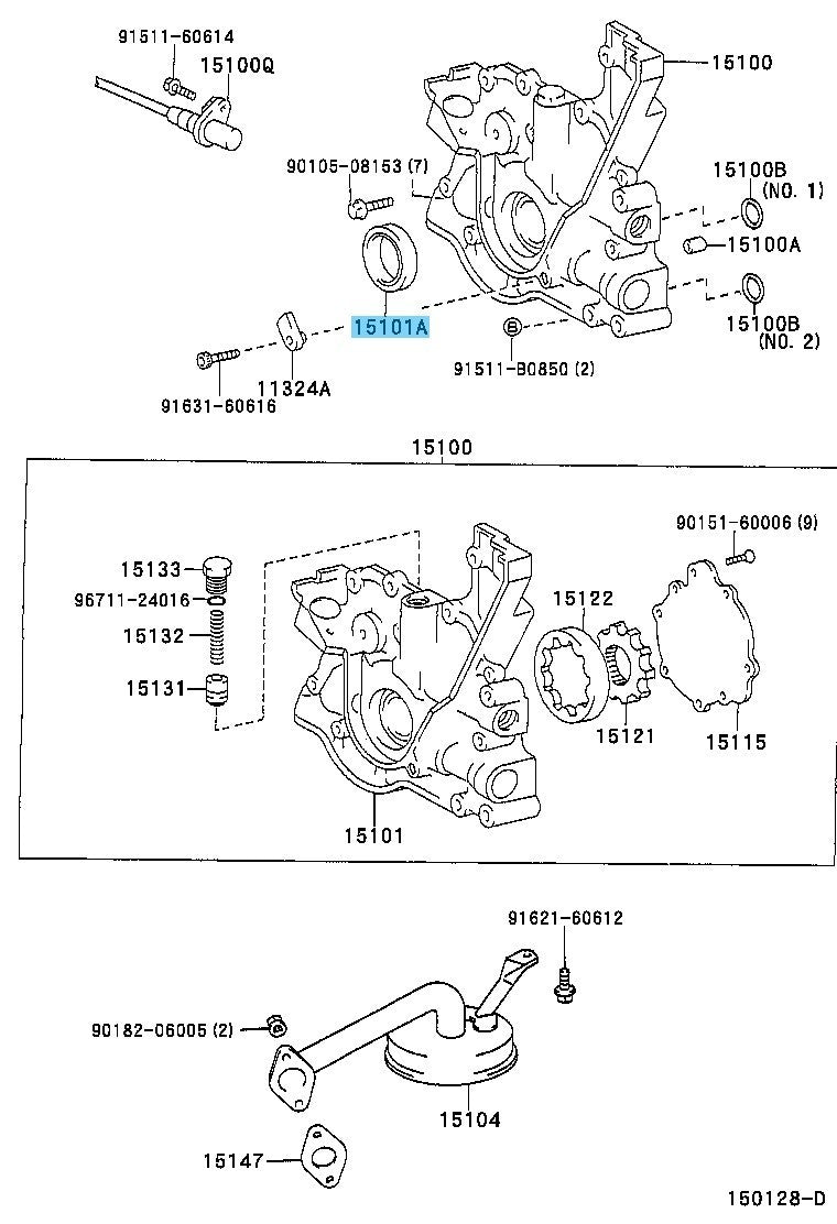 TOYOTA SUPRA JZA80 '93-98 Genuine Crankshaft Seal & Camshaft Oil Seal(x2) Set