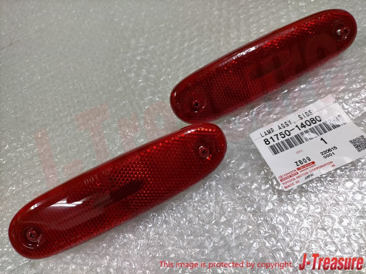 TOYOTA SUPRA JZA80 MK4 97-98 Genuine Rear Bumper Red Side Marker Lens Set OEM