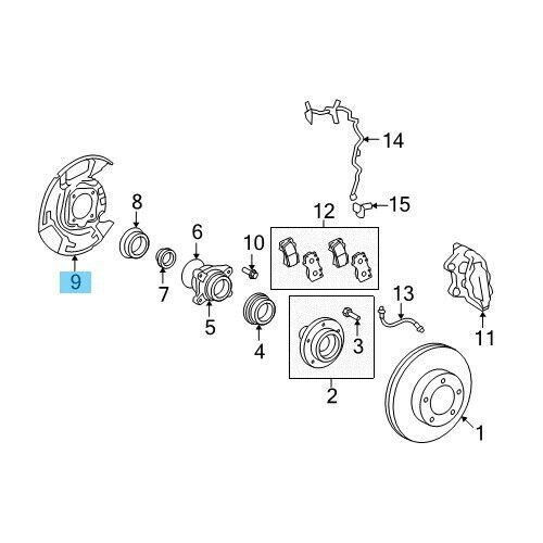 TOYOTA TUNDRA 07-21 Genuine Cover Disc Brake Dust Front Left 47704-0C031 OEM