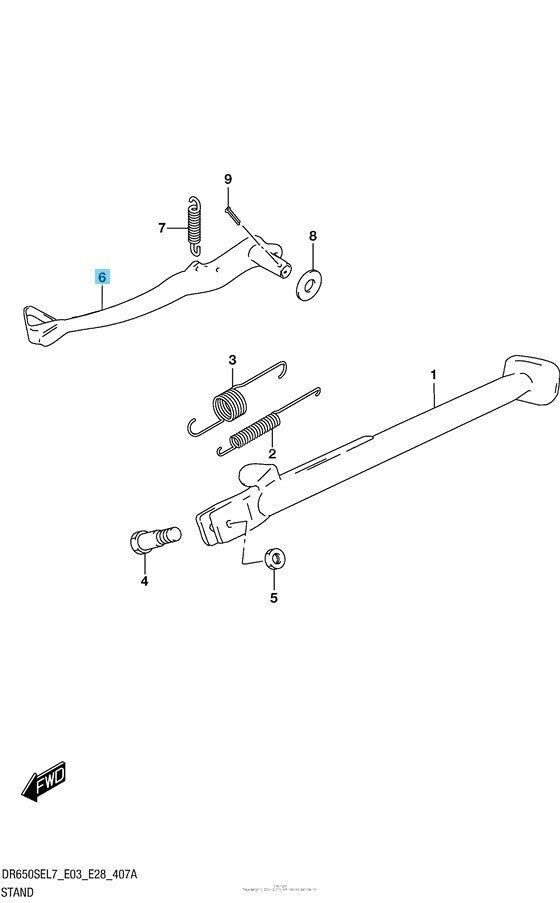 SUZUKI DR650SE 2001-2017 Genuine BRAKE PEDAL 43110-32E00 OEM