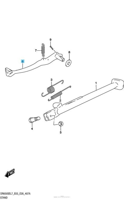 SUZUKI DR650SE 2001-2017 Genuine BRAKE PEDAL 43110-32E00 OEM