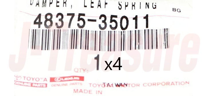 TOYOTA HILUX LN110L '89- Genuine Leaf Spring Dynamic Damper 48375-35011 x4 Set