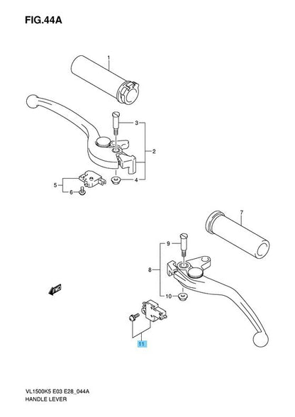 SUZUKI VL1500 BOULEVARD C90 05-09 Genuine Clutch Switch Assy 57560-10F00 OEM