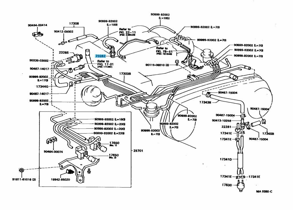 TOYOTA 4RUNNER AE86 Genuine Bimetal Vacuum Switching Valve Assy 90925-05047 OEM