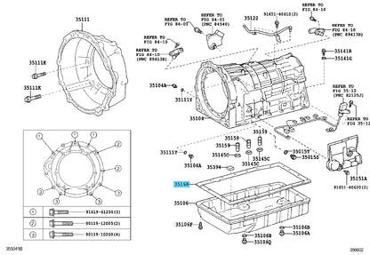 LEXUS GS300 GRS190 2006 Genuine Automatic/T Oil Pan Gasket 35168-22020 OEM