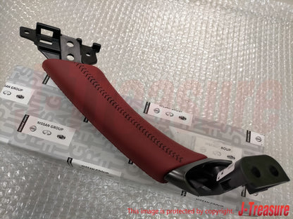 NISSAN R35 GT-R Black Edition Genuine Red Leather Door Pull Handle RH & LH Set