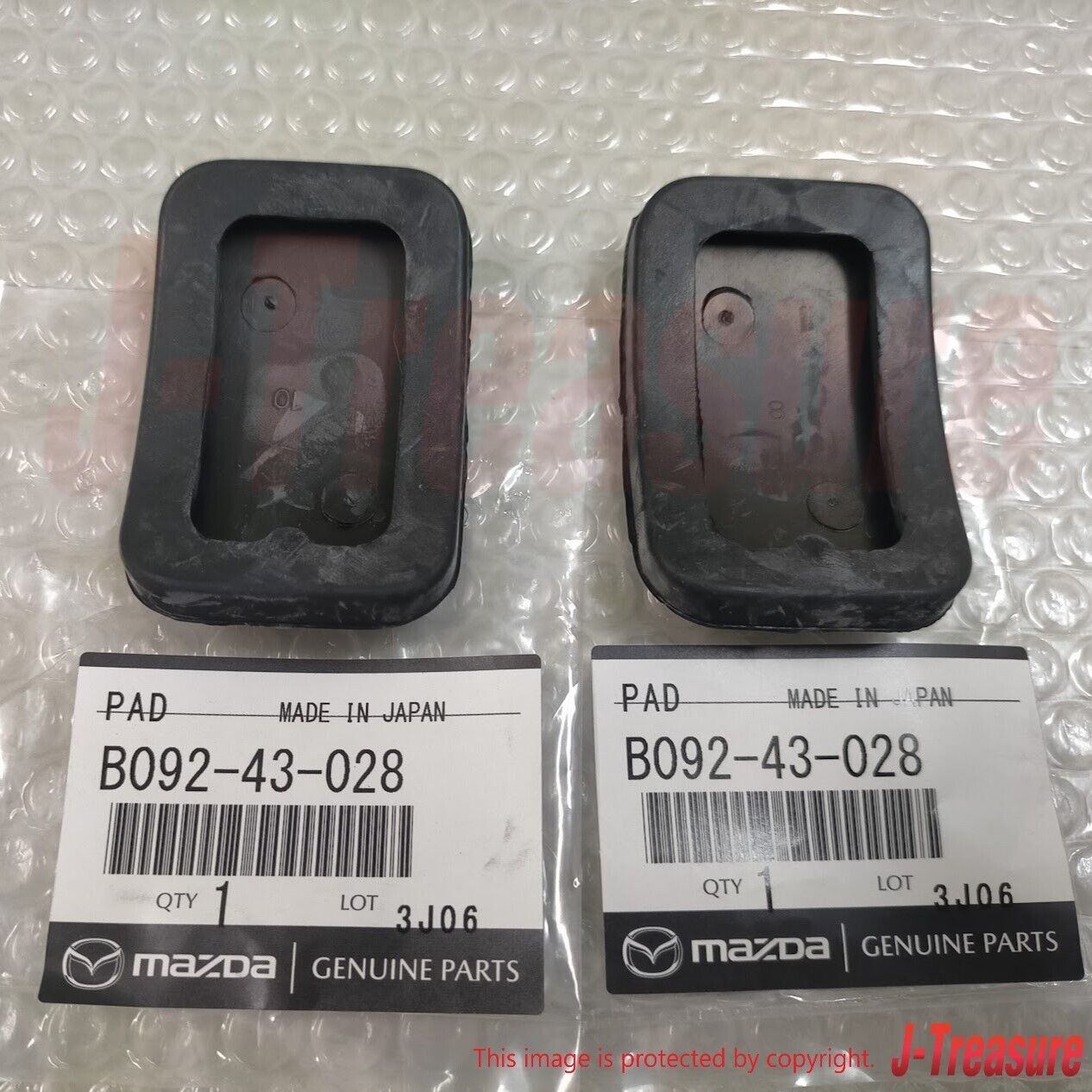 MAZDA MX-5 MIATA NA NB Genuine Brake Pedal & Clutch Pedal Pad B092-43-028 x2 Set