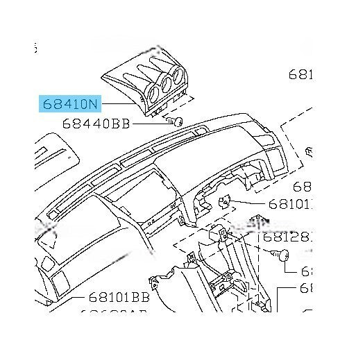NISSAN SKYLINE ER34 Genuine Finisher Instrument Triple Meter 68410-AA010 OEM