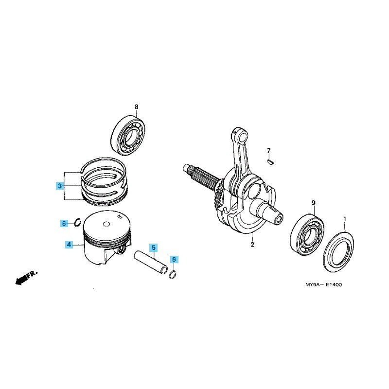 HONDA XR650L '97-24 Genuine Piston(STD) Kit W/ Head & Cylinder Gaskets Set OEM