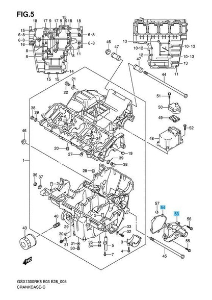SUZUKI HAYABUSA GSX1300R '08-09 '11-19 Genuine Gear Shift Cover & Gasket Set OEM