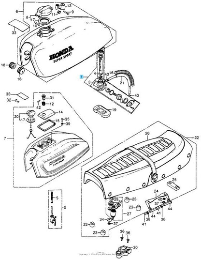 HONDA CB400F SUPER SPORT 1975-1976 Genuine Fuel Cock Assy 16950-377-005 OEM