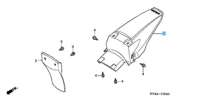 HONDA XR100R 2002-2003 Genuine Rear Fender *r134* 80101-KN4-A70ZA OEM