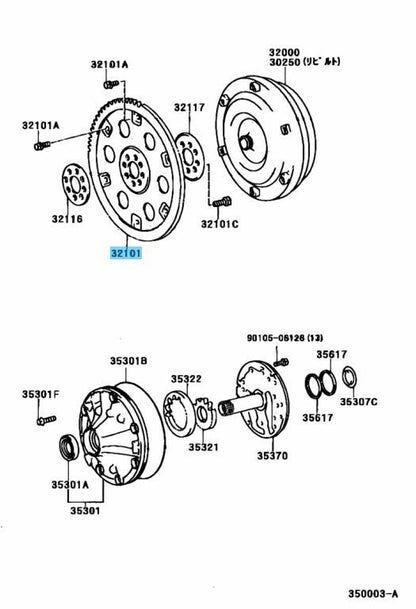 TOYOTA 4RUNNER 1987-2002 Genuine Drive Plate & Ring Gear 32101-35010 OEM