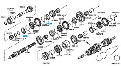 NISSAN 370Z Z34 09-13 Genuine Transmission Gear Baulk Ring 32604-CD105 x2 Set