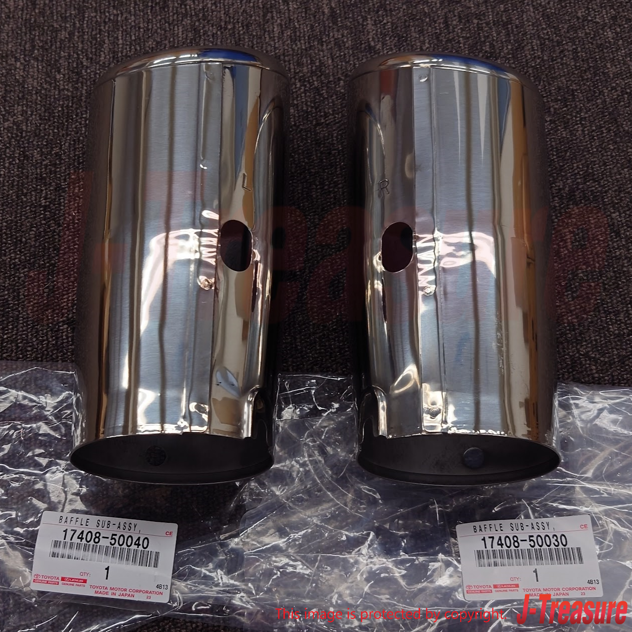 LEXUS SC430 UZZ40 2002-2010 Genuine Exhaust Tail Pipe Baffle Sub Assy x2 Set OEM