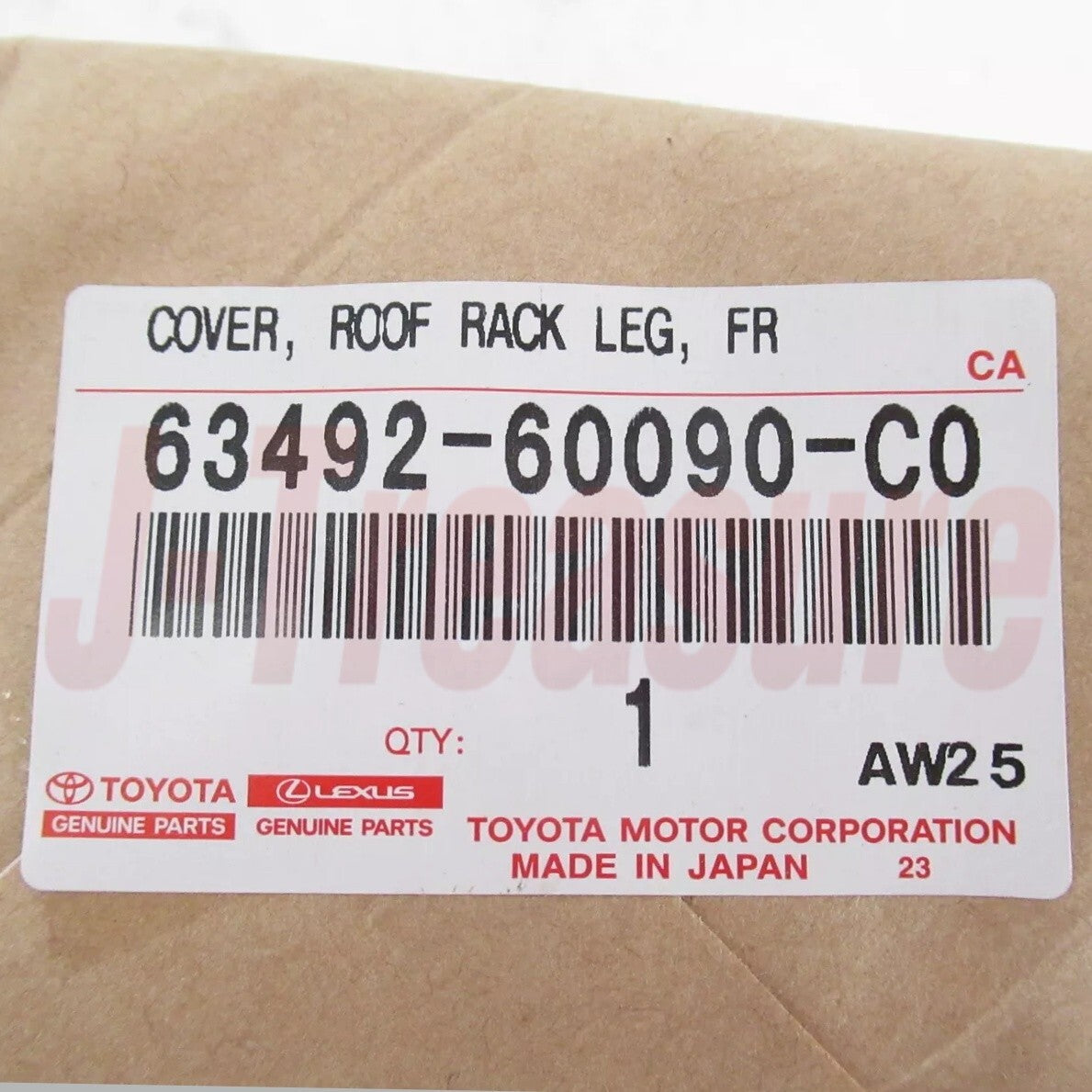 TOYOTA LAND CRUISER Genuine Roof Rack Leg Cover Front Left 63492-60090-C0 OEM